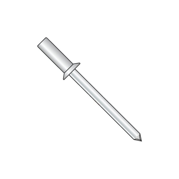 Newport Fasteners Blind Rivet, Countersunk Head, 3/16 in Dia., 0.45 in L, Aluminum Body, 5000 PK 956995 - main